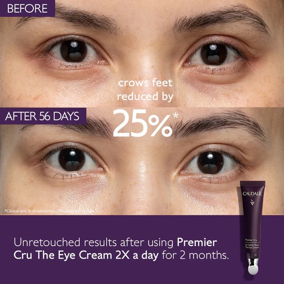 *CAUDALIE Premier Cru Anti-Aging Eye Cream for Fine Lines and Wrinkles - Picture 2 of 8